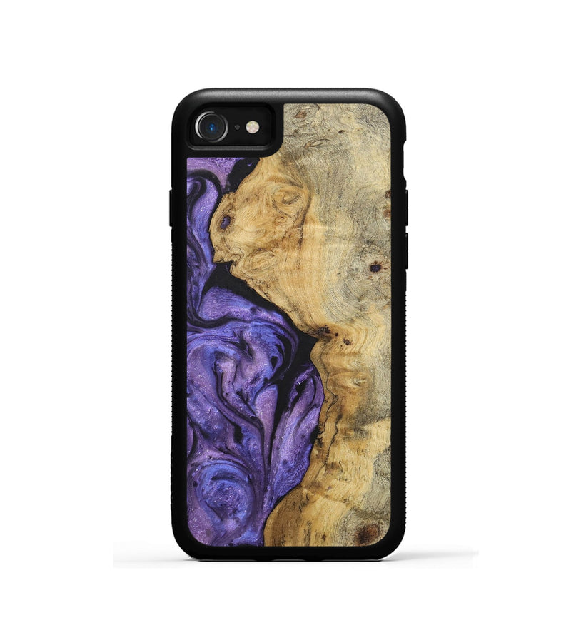 iPhone SE Wood+Resin Phone Case - Taryn (Purple, 722079)