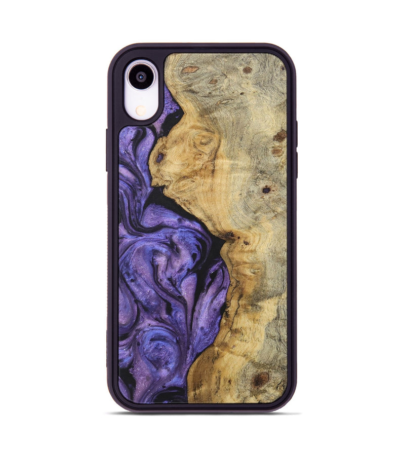 iPhone Xr Wood+Resin Phone Case - Taryn (Purple, 722079)