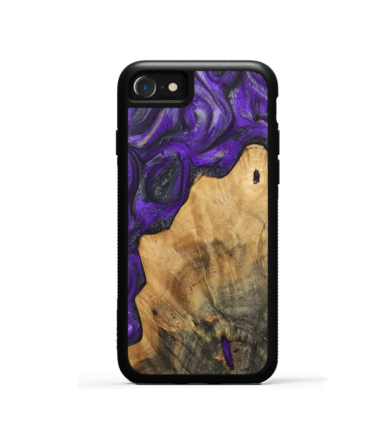 iPhone SE Wood+Resin Phone Case - Finn (Purple, 722080)