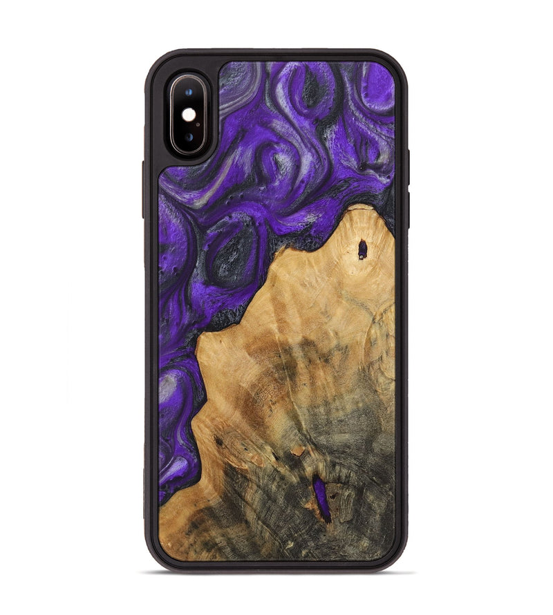 iPhone Xs Max Wood+Resin Phone Case - Finn (Purple, 722080)