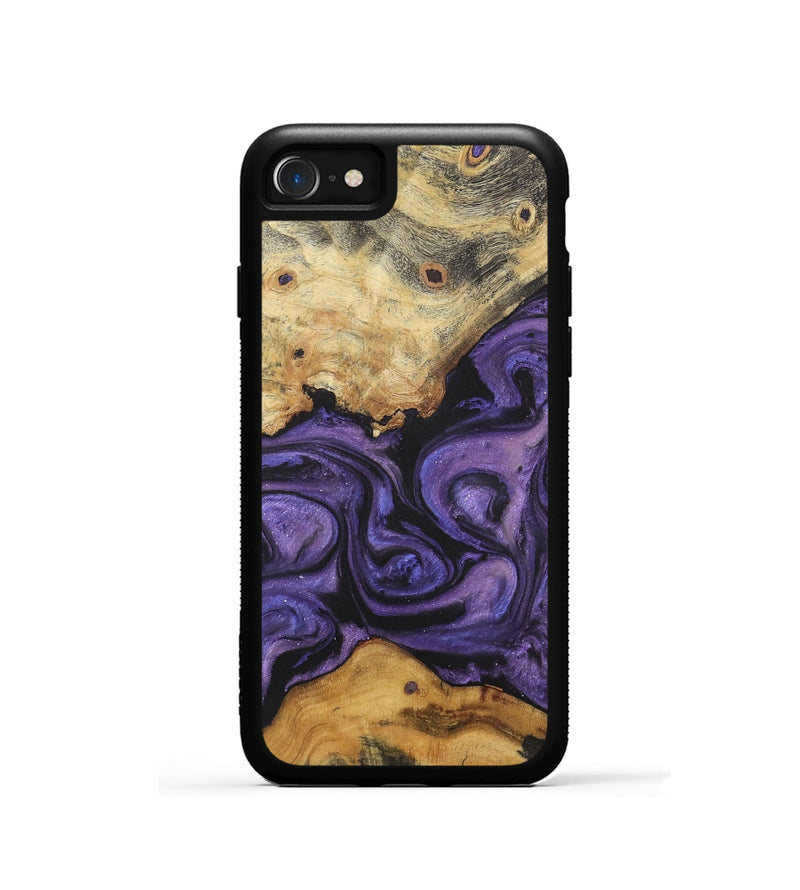 iPhone SE Wood+Resin Phone Case - Karissa (Purple, 722082)