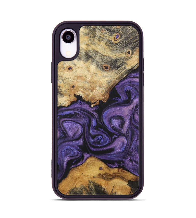 iPhone Xr Wood+Resin Phone Case - Karissa (Purple, 722082)