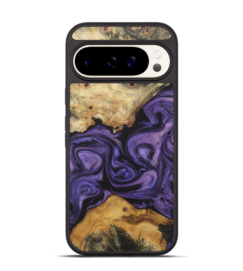 Pixel 9 Wood+Resin Phone Case - Karissa (Purple, 722082)