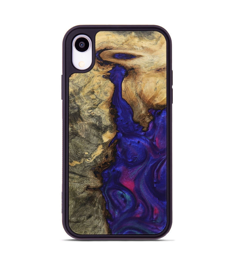 iPhone Xr Wood+Resin Phone Case - Mindy (Purple, 722083)