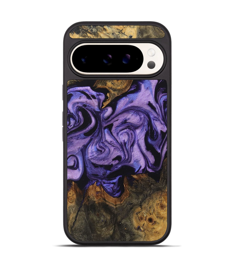 Pixel 9 Wood+Resin Phone Case - Jim (Purple, 722084)