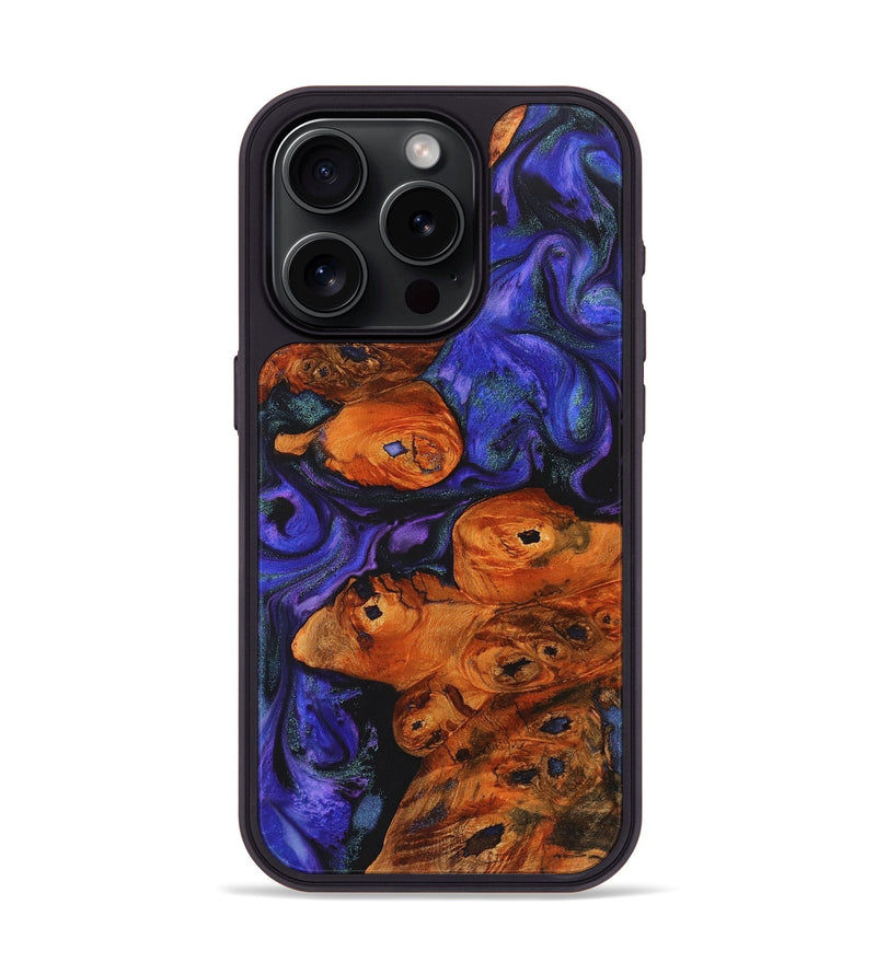 iPhone 15 Pro Wood+Resin Phone Case - Gillian (Purple, 722085)