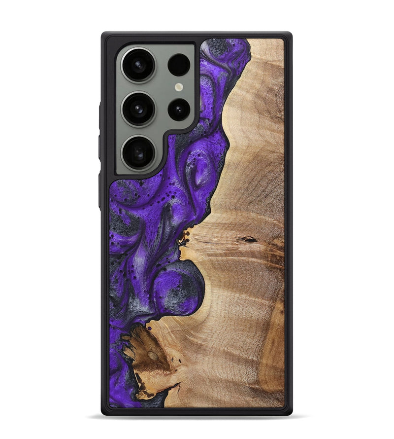 Galaxy S24 Ultra Wood+Resin Phone Case - Madalyn (Purple, 722089)