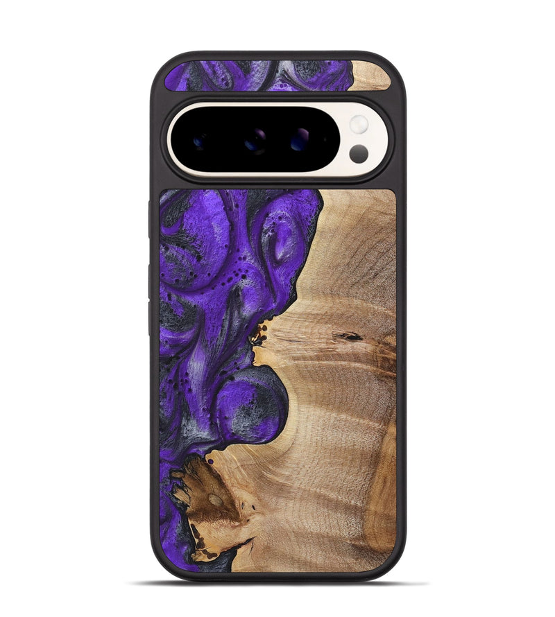 Pixel 9 Wood+Resin Phone Case - Madalyn (Purple, 722089)