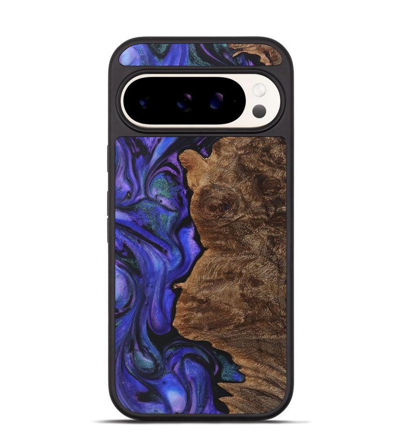 Pixel 9 Wood+Resin Phone Case - Nicole (Purple, 722091)