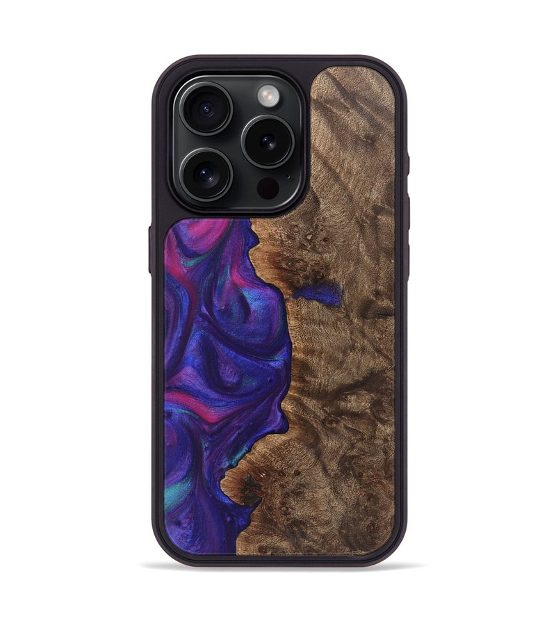 iPhone 15 Pro Wood+Resin Phone Case - Lilith (Purple, 722092)