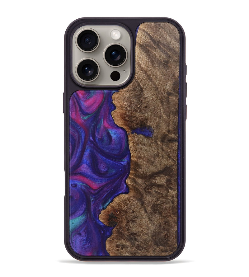 iPhone 16 Pro Max Wood+Resin Phone Case - Lilith (Purple, 722092)