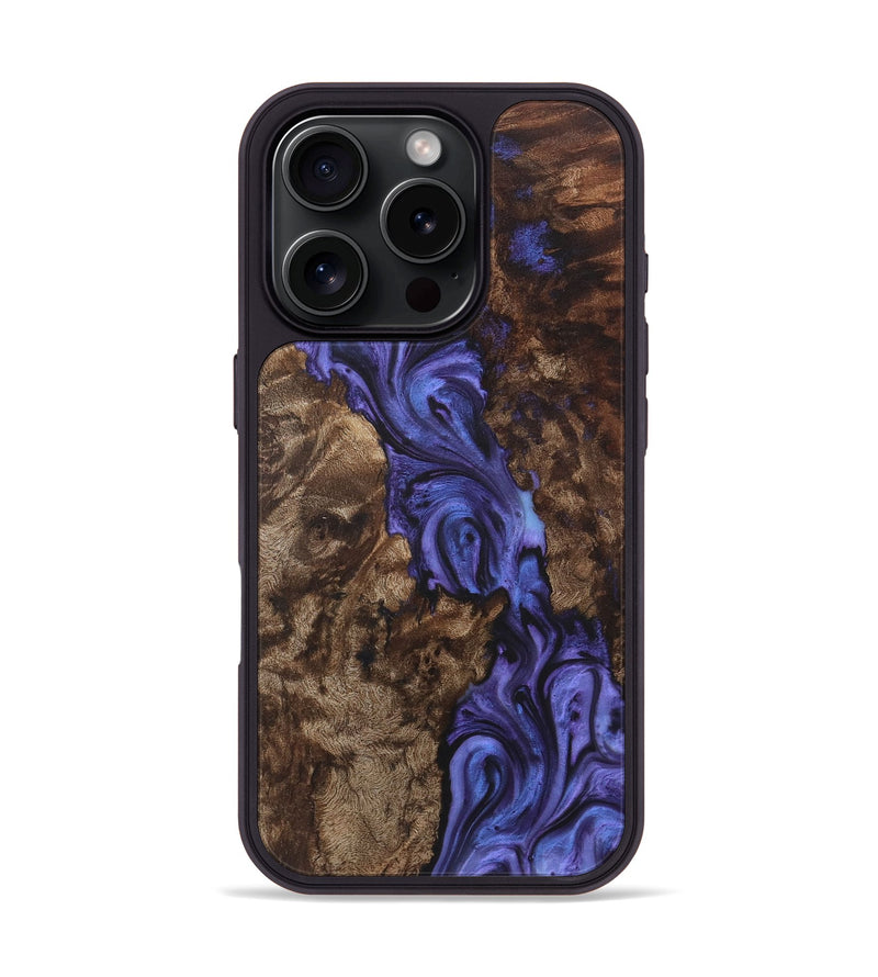 iPhone 16 Pro Wood+Resin Phone Case - Zara (Purple, 722095)