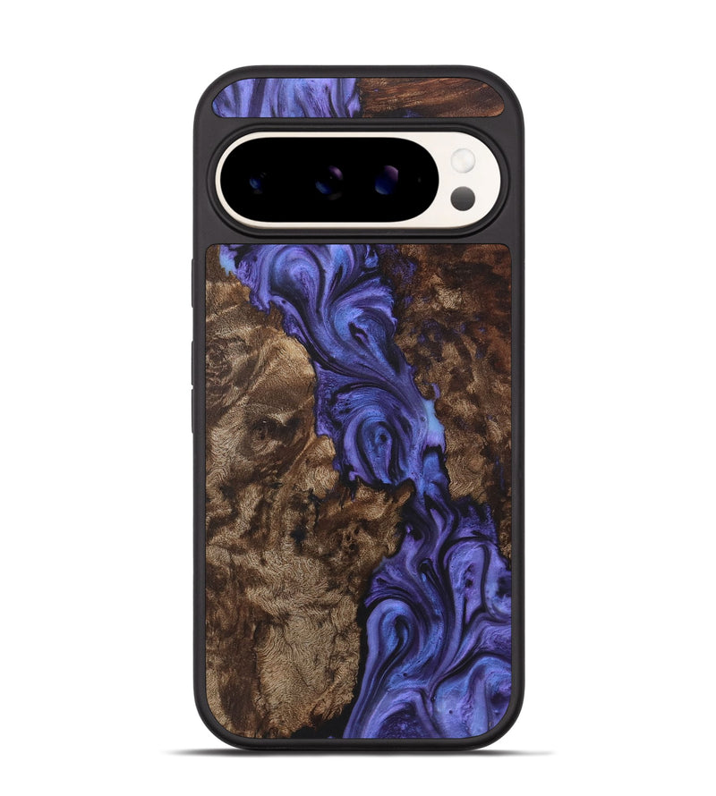 Pixel 9 Wood+Resin Phone Case - Zara (Purple, 722095)