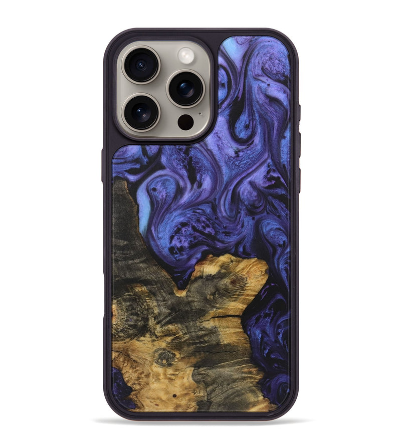 iPhone 16 Pro Max Wood+Resin Phone Case - Ari (Purple, 722096)