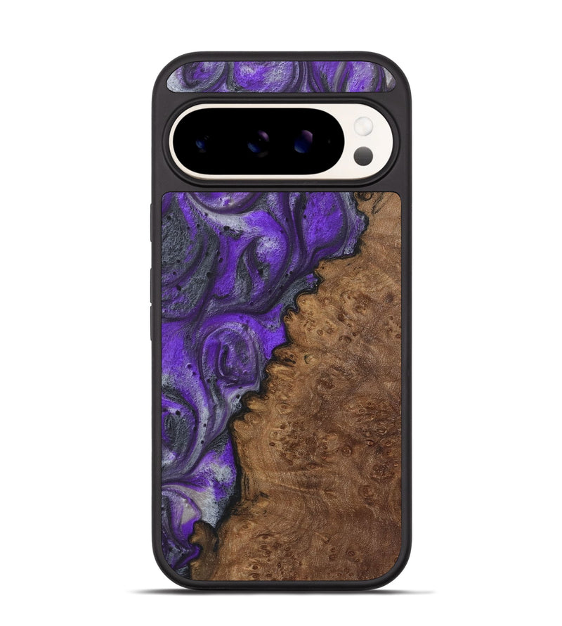 Pixel 9 Wood+Resin Phone Case - Ted (Purple, 722097)