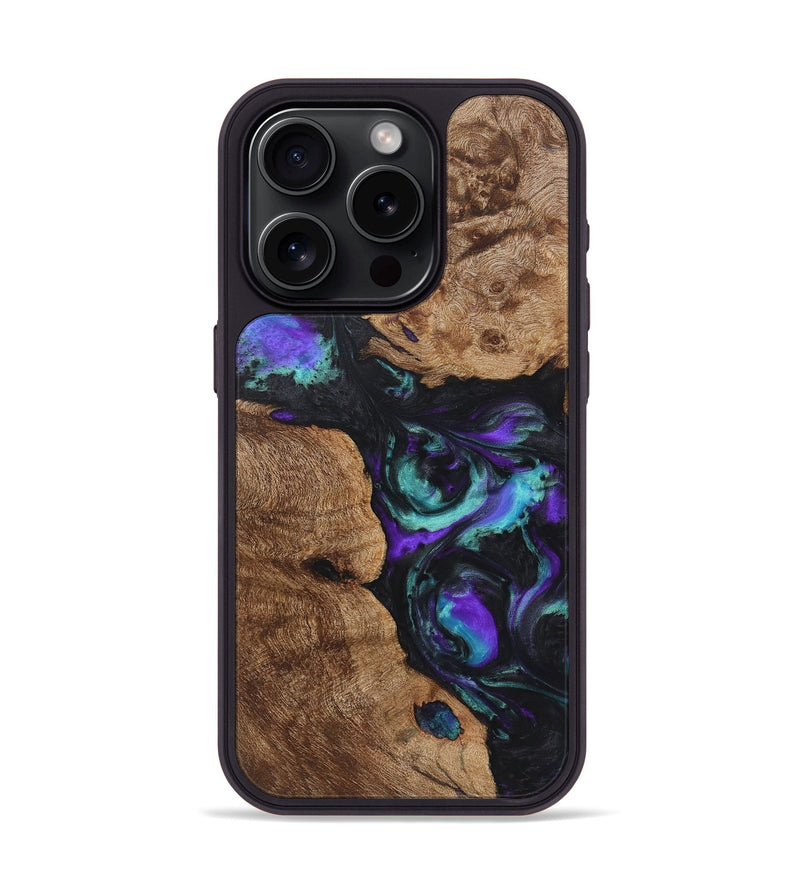 iPhone 15 Pro Wood+Resin Phone Case - Carlton (Purple, 722099)