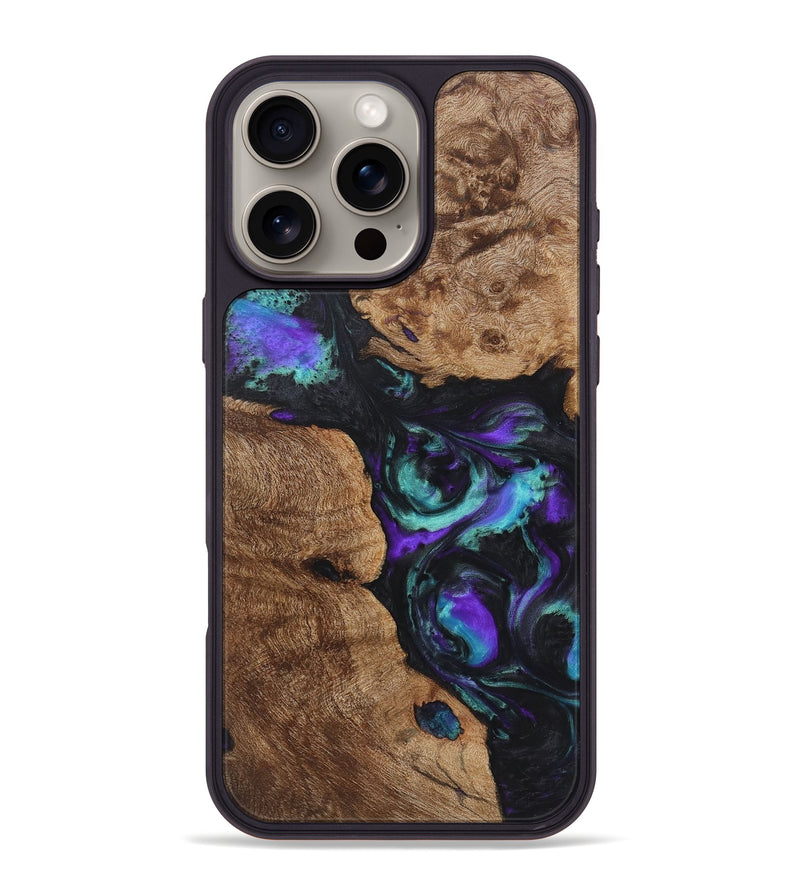 iPhone 16 Pro Max Wood+Resin Phone Case - Carlton (Purple, 722099)