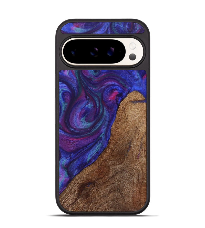 Pixel 9 Wood+Resin Phone Case - Jacob (Purple, 722112)