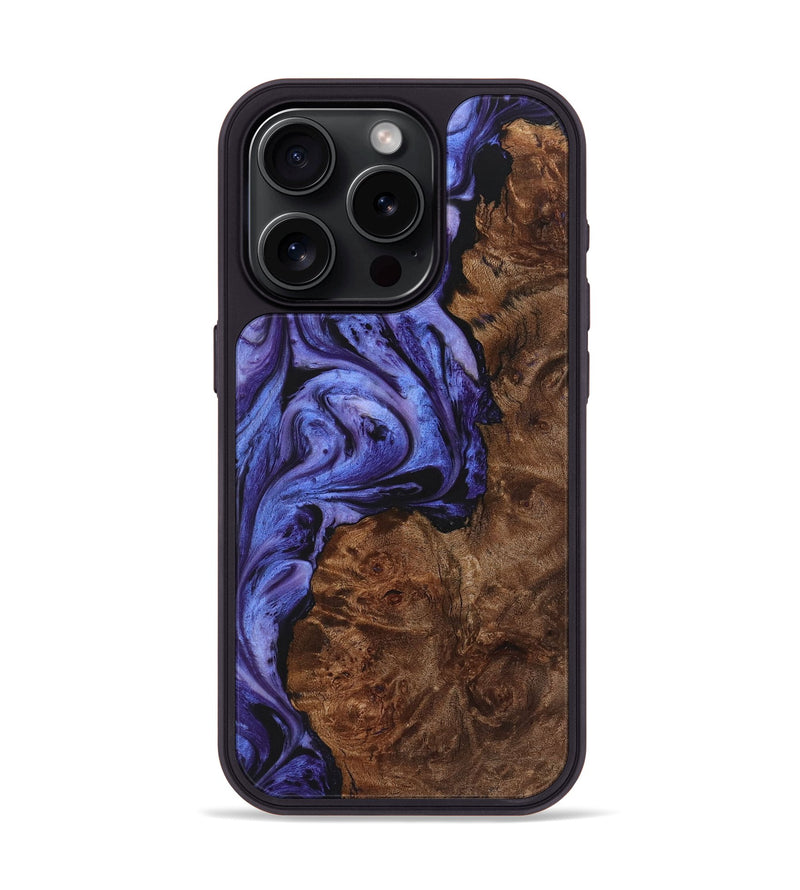 iPhone 15 Pro Wood+Resin Phone Case - Deneen (Purple, 722113)