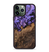 iPhone 13 Pro Max Wood+Resin Phone Case - Camryn (Purple, 722116)