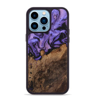 iPhone 14 Pro Max Wood+Resin Phone Case - Camryn (Purple, 722116)