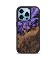 iPhone 14 Pro Wood+Resin Phone Case - Camryn (Purple, 722116)