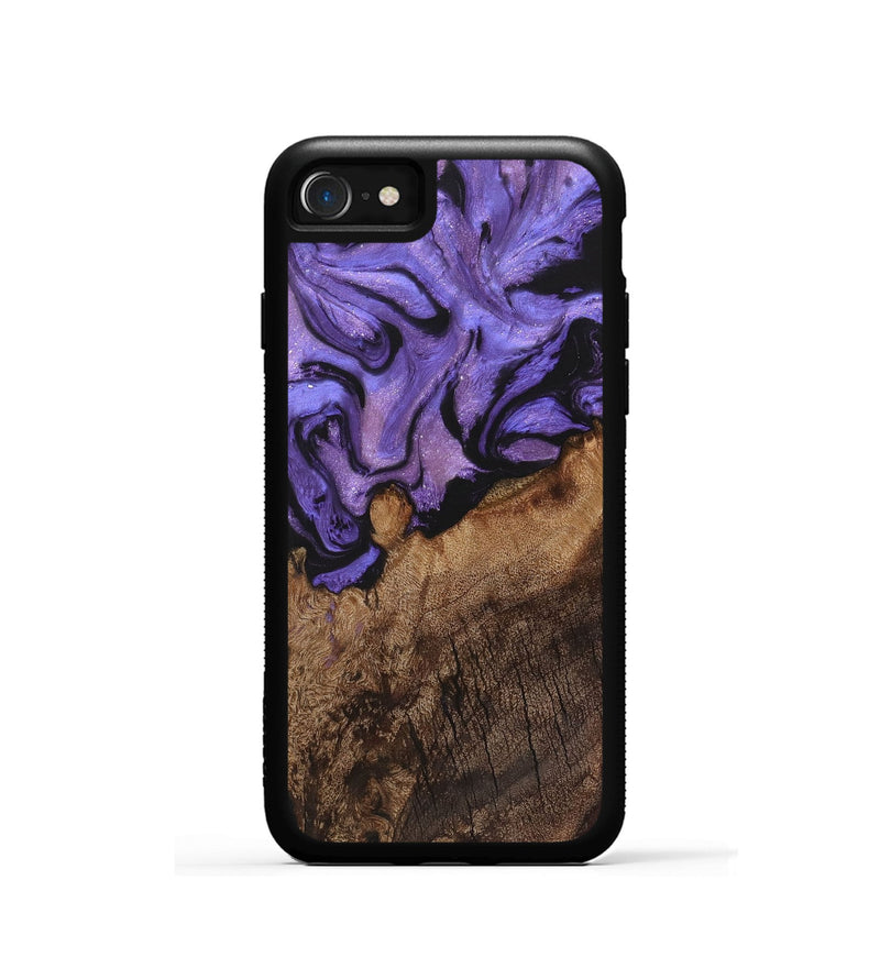 iPhone SE Wood+Resin Phone Case - Camryn (Purple, 722116)