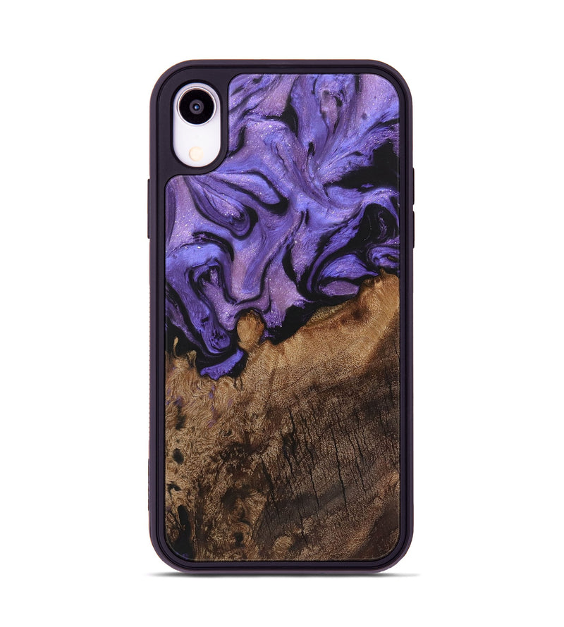 iPhone Xr Wood+Resin Phone Case - Camryn (Purple, 722116)