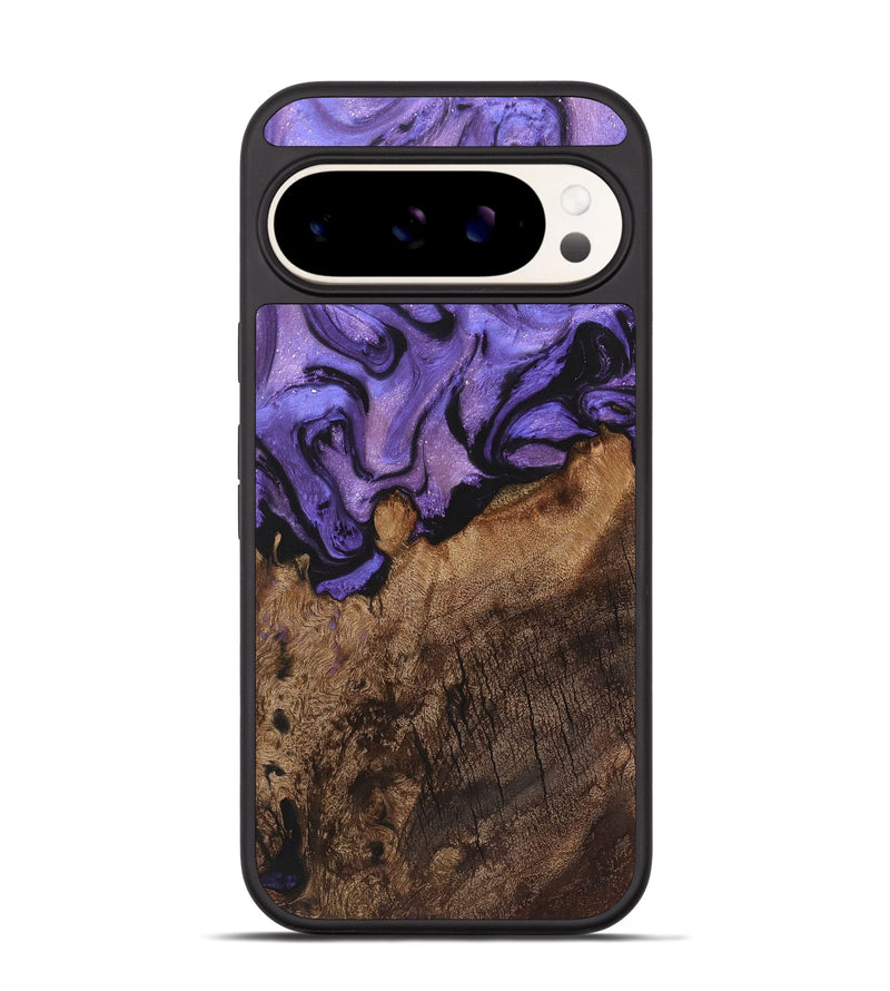 Pixel 9 Wood+Resin Phone Case - Camryn (Purple, 722116)