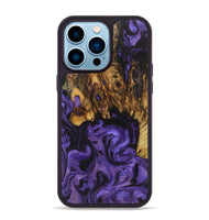 iPhone 14 Pro Max Wood+Resin Phone Case - Mickey (Purple, 722118)