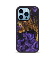 iPhone 14 Pro Wood+Resin Phone Case - Mickey (Purple, 722118)