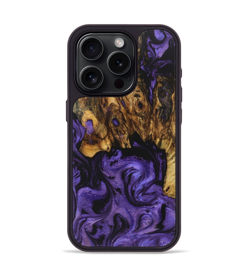 iPhone 15 Pro Wood+Resin Phone Case - Mickey (Purple, 722118)