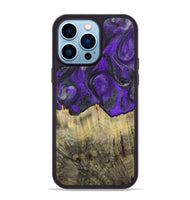 iPhone 14 Pro Max Wood+Resin Phone Case - Jeffrey (Purple, 722119)