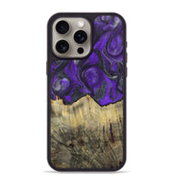 iPhone 15 Pro Max Wood+Resin Phone Case - Jeffrey (Purple, 722119)