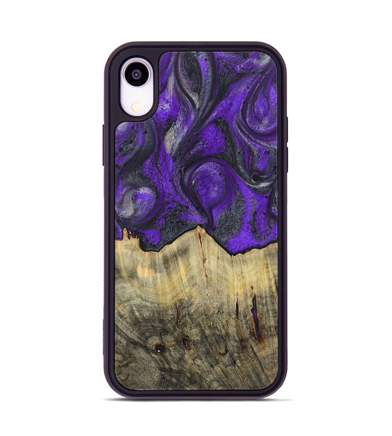 iPhone Xr Wood+Resin Phone Case - Jeffrey (Purple, 722119)