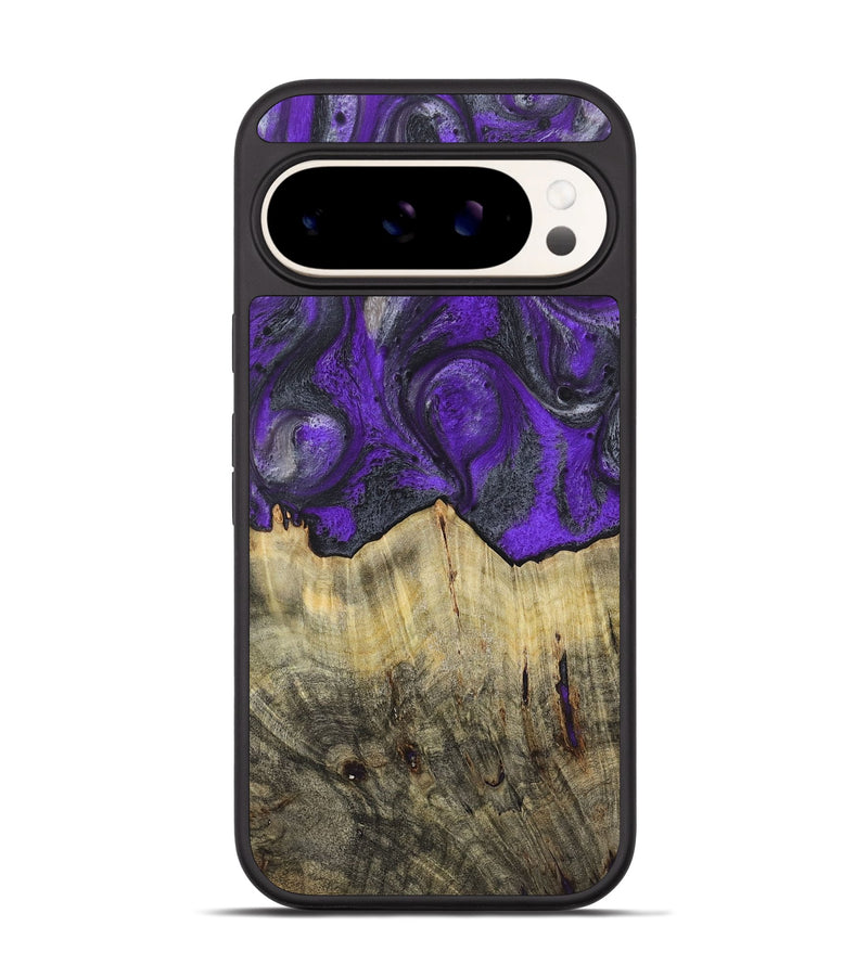 Pixel 9 Wood+Resin Phone Case - Jeffrey (Purple, 722119)