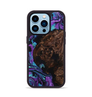 iPhone 14 Pro Wood+Resin Phone Case - Loretta (Purple, 722120)