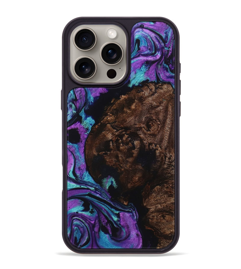 iPhone 16 Pro Max Wood+Resin Phone Case - Loretta (Purple, 722120)