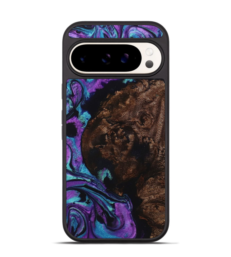 Pixel 9 Wood+Resin Phone Case - Loretta (Purple, 722120)