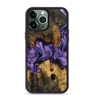 iPhone 13 Pro Max Wood+Resin Phone Case - Cody (Purple, 722121)