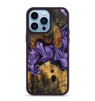 iPhone 14 Pro Max Wood+Resin Phone Case - Cody (Purple, 722121)