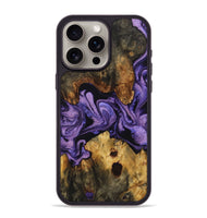 iPhone 15 Pro Max Wood+Resin Phone Case - Cody (Purple, 722121)