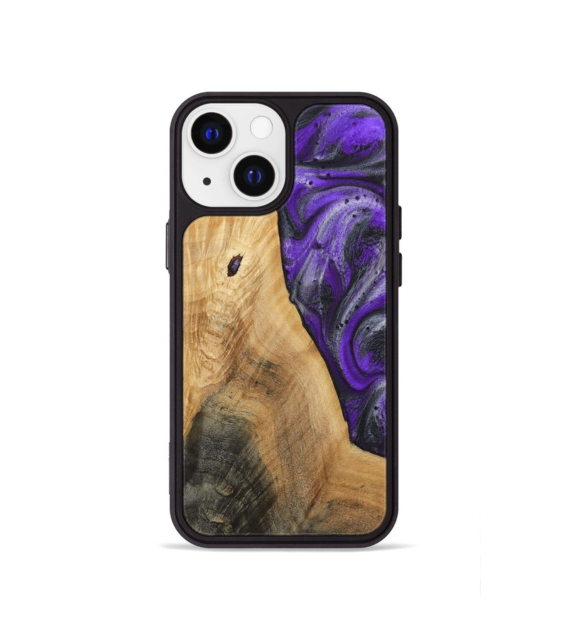 iPhone 13 mini Wood+Resin Phone Case - Palmer (Purple, 722122)