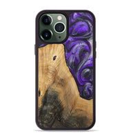 iPhone 13 Pro Max Wood+Resin Phone Case - Palmer (Purple, 722122)