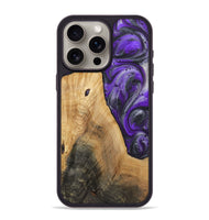 iPhone 15 Pro Max Wood+Resin Phone Case - Palmer (Purple, 722122)