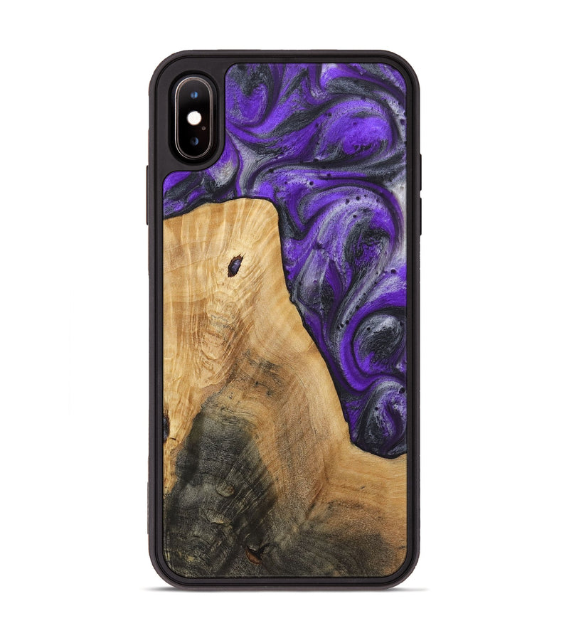 iPhone Xs Max Wood+Resin Phone Case - Palmer (Purple, 722122)