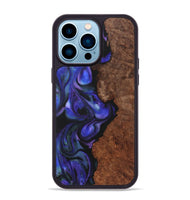 iPhone 14 Pro Max Wood+Resin Phone Case - Noelle (Purple, 722124)