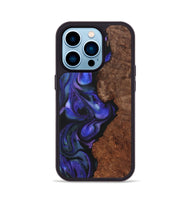 iPhone 14 Pro Wood+Resin Phone Case - Noelle (Purple, 722124)