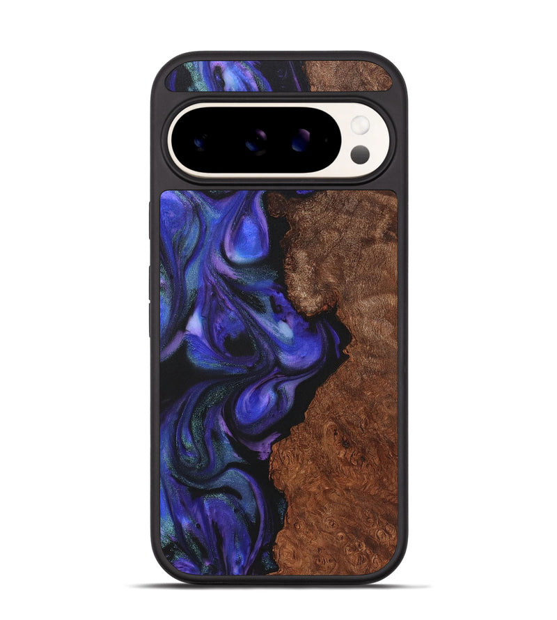 Pixel 9 Wood+Resin Phone Case - Noelle (Purple, 722124)