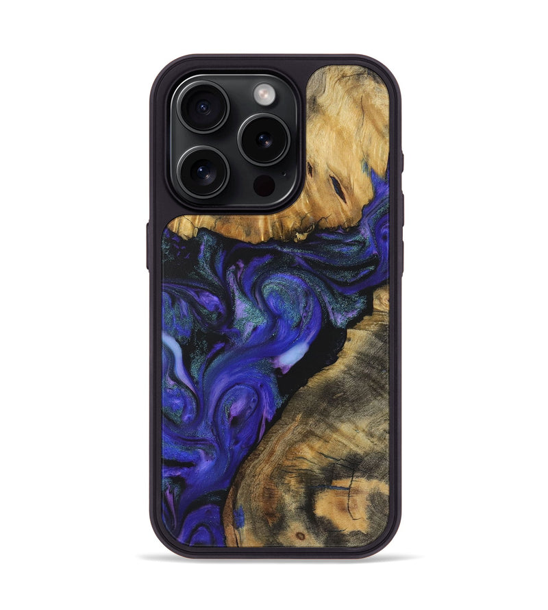 iPhone 15 Pro Wood+Resin Phone Case - Greg (Purple, 722125)